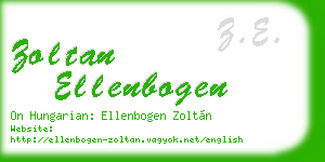 zoltan ellenbogen business card